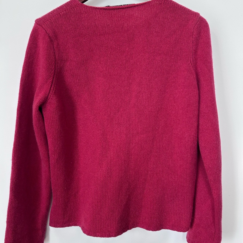 Peruvian Connection Wool/Cashmere Raspberry Crewn… - image 4